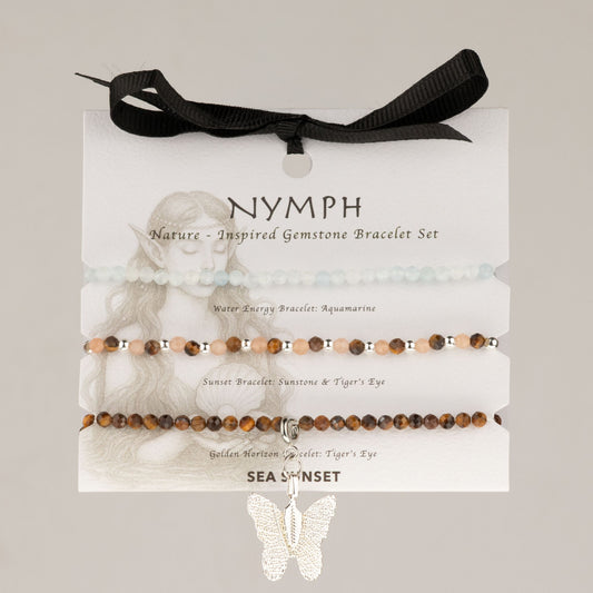 Edelstein-Armbandset Sea Sunset – 3-teilig, Nymph