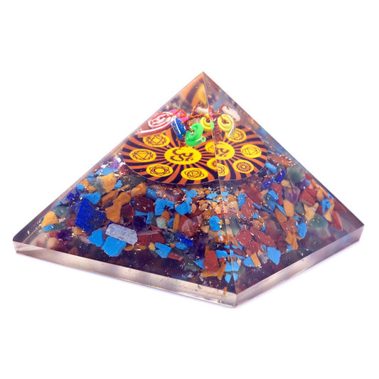 Orgonit Pyramide 70 mm – Om Chakra