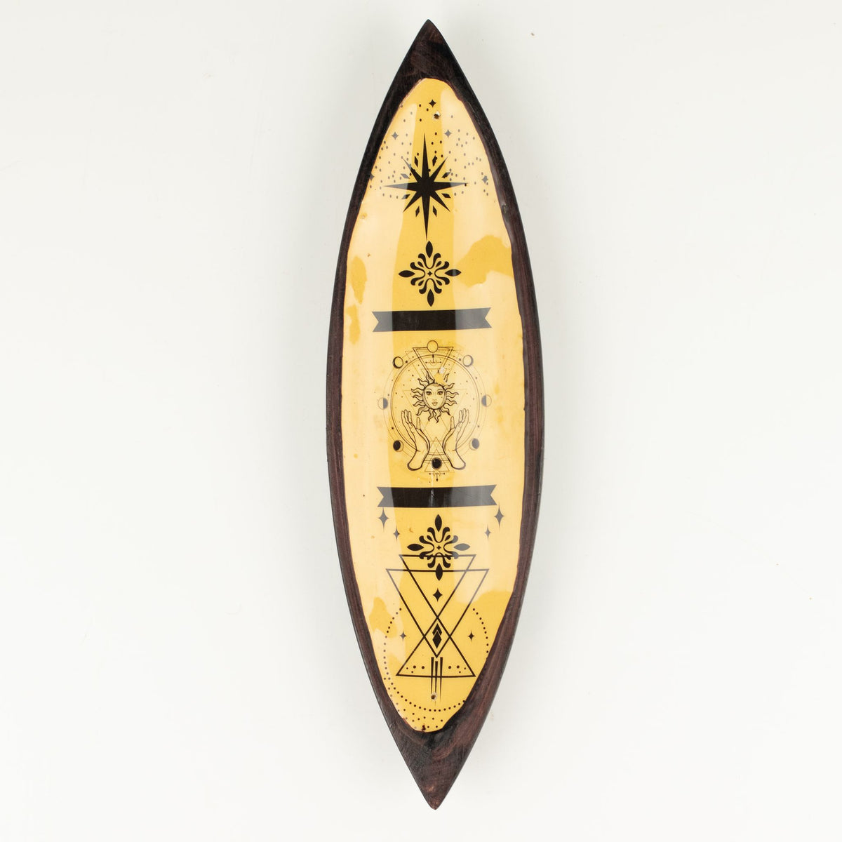 Emaille-Räucherschale Mango-Holz – Hand & Sonne