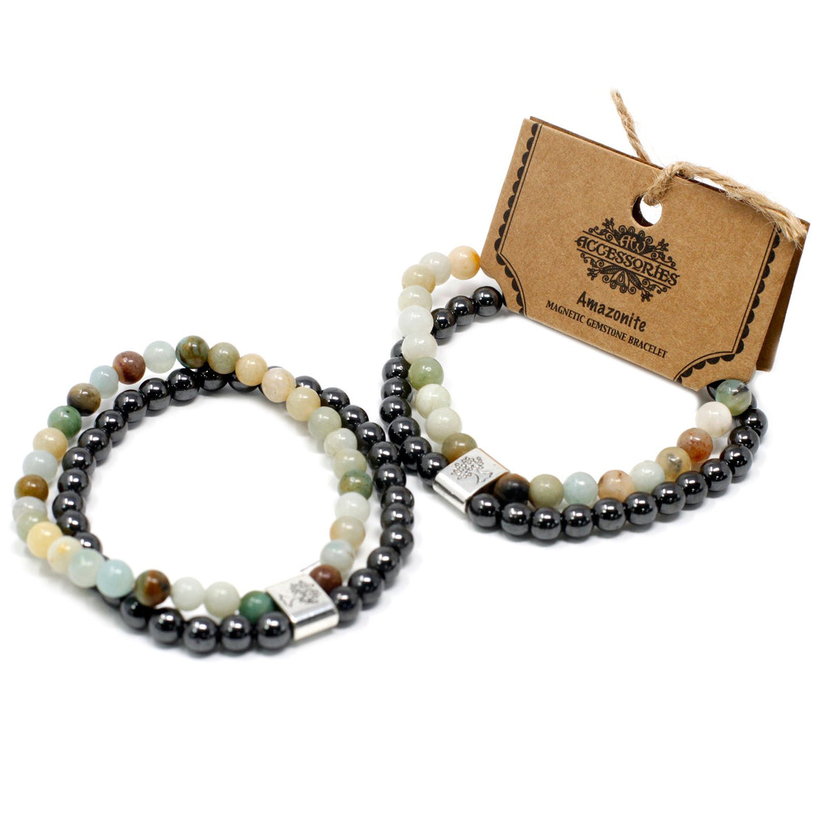 Magnetisches Amazonit-Armband – Edelsteinperlen