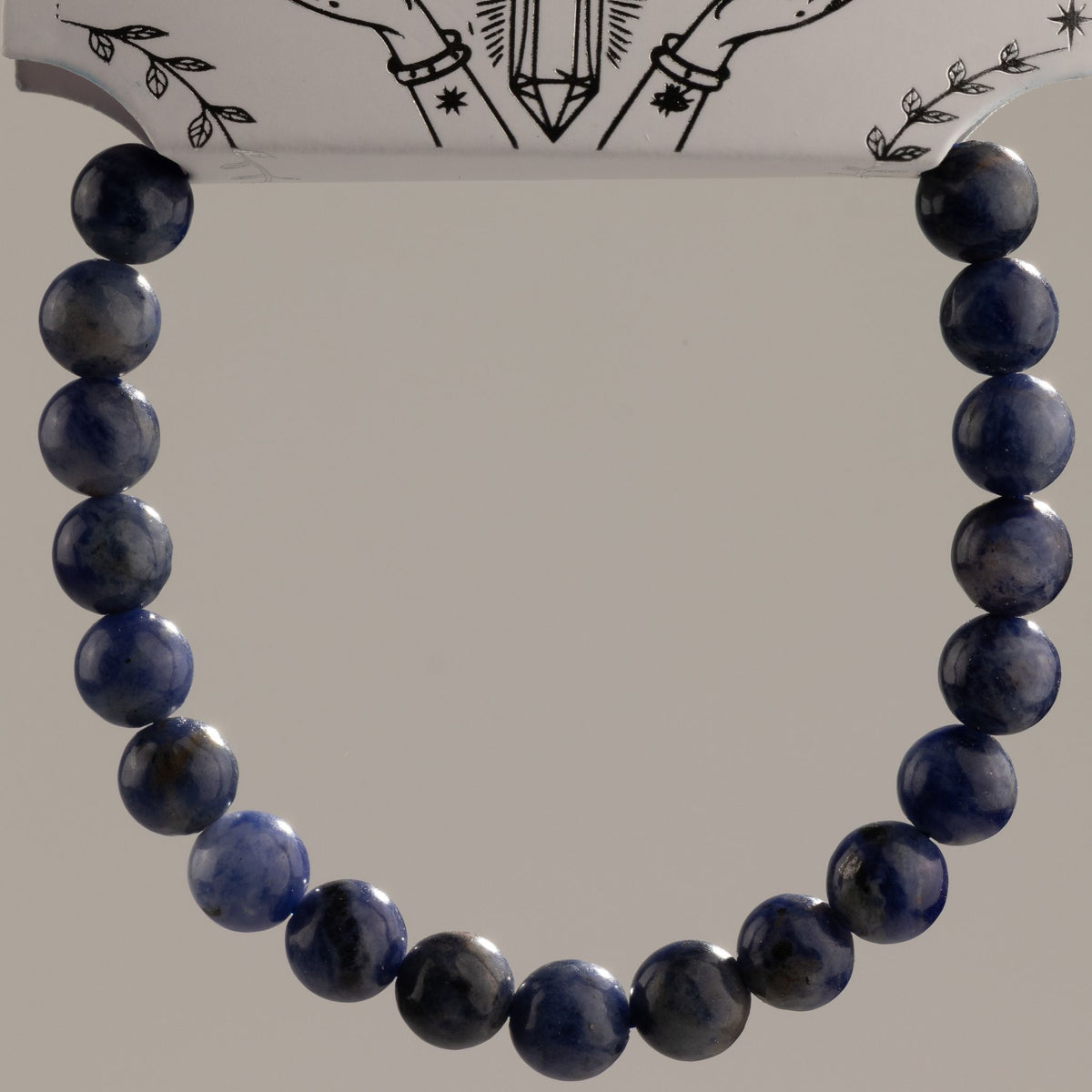 Sodalith-Armband Petite – 6 mm Perlen, 17 cm