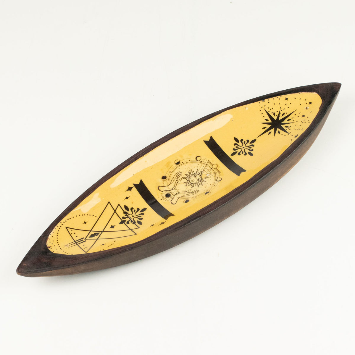 Emaille-Räucherschale Mango-Holz – Hand & Sonne