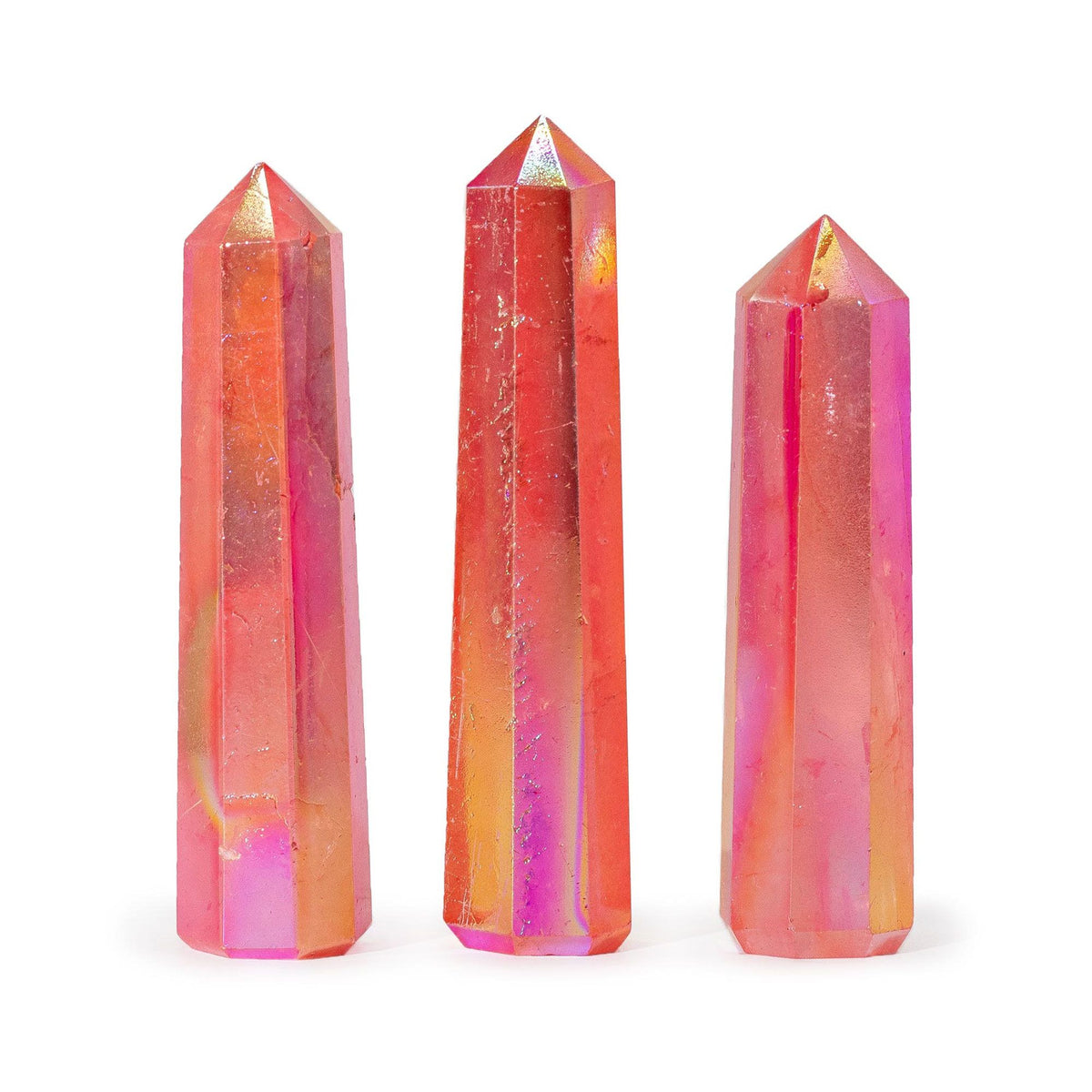 Edelstein-Obelisk ca. 9 cm – Aurora Quarz Pfirsich
