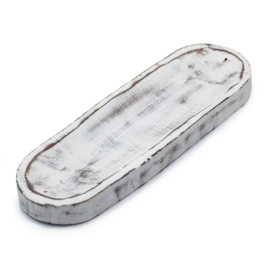 Große Räucherschale 30×10 cm – Whitewash