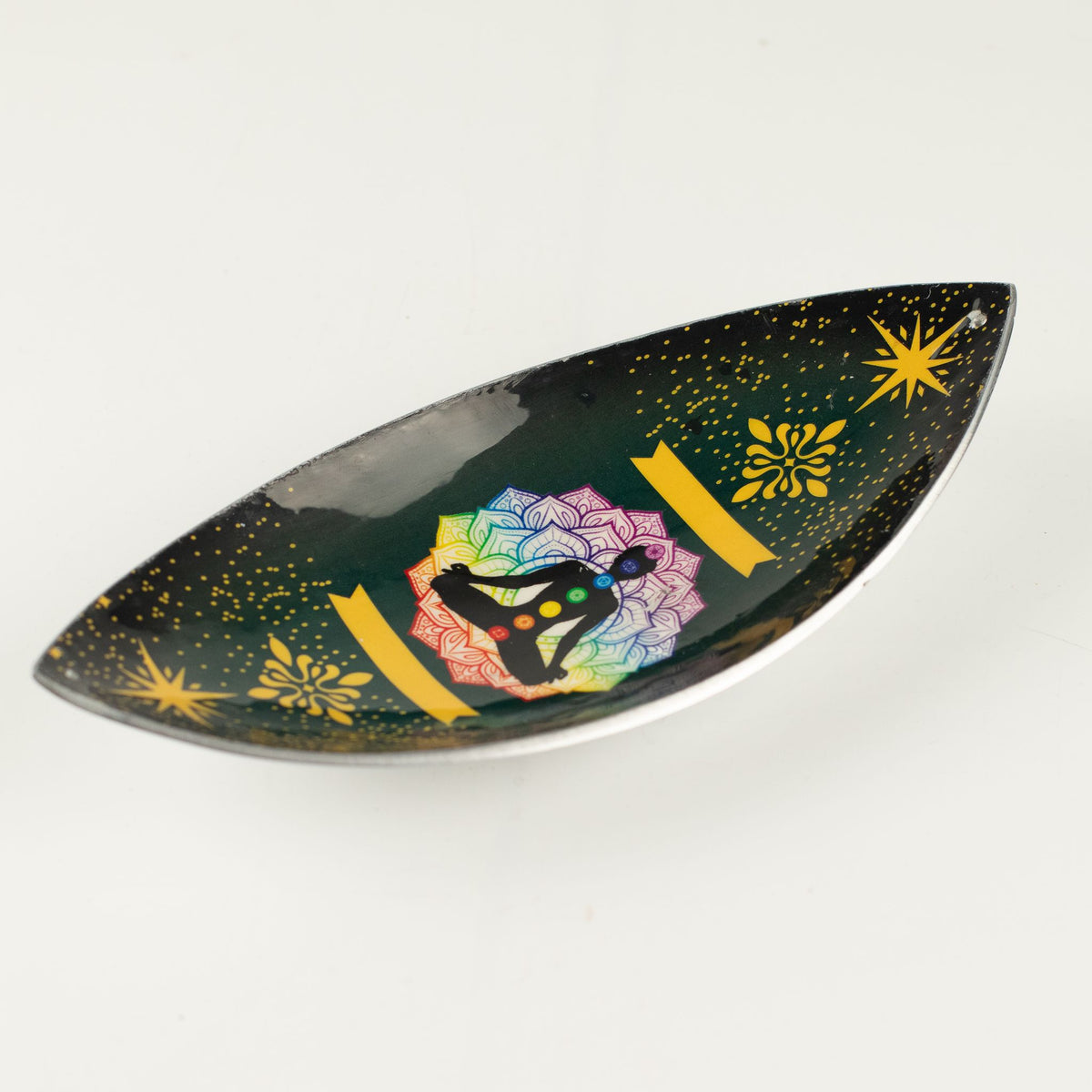 Emaille-Räucherschale Lotus Buddha Chakra
