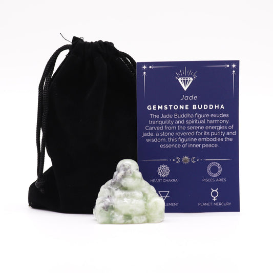 Kleiner Edelstein-Buddha – Jade 35×40×23 mm