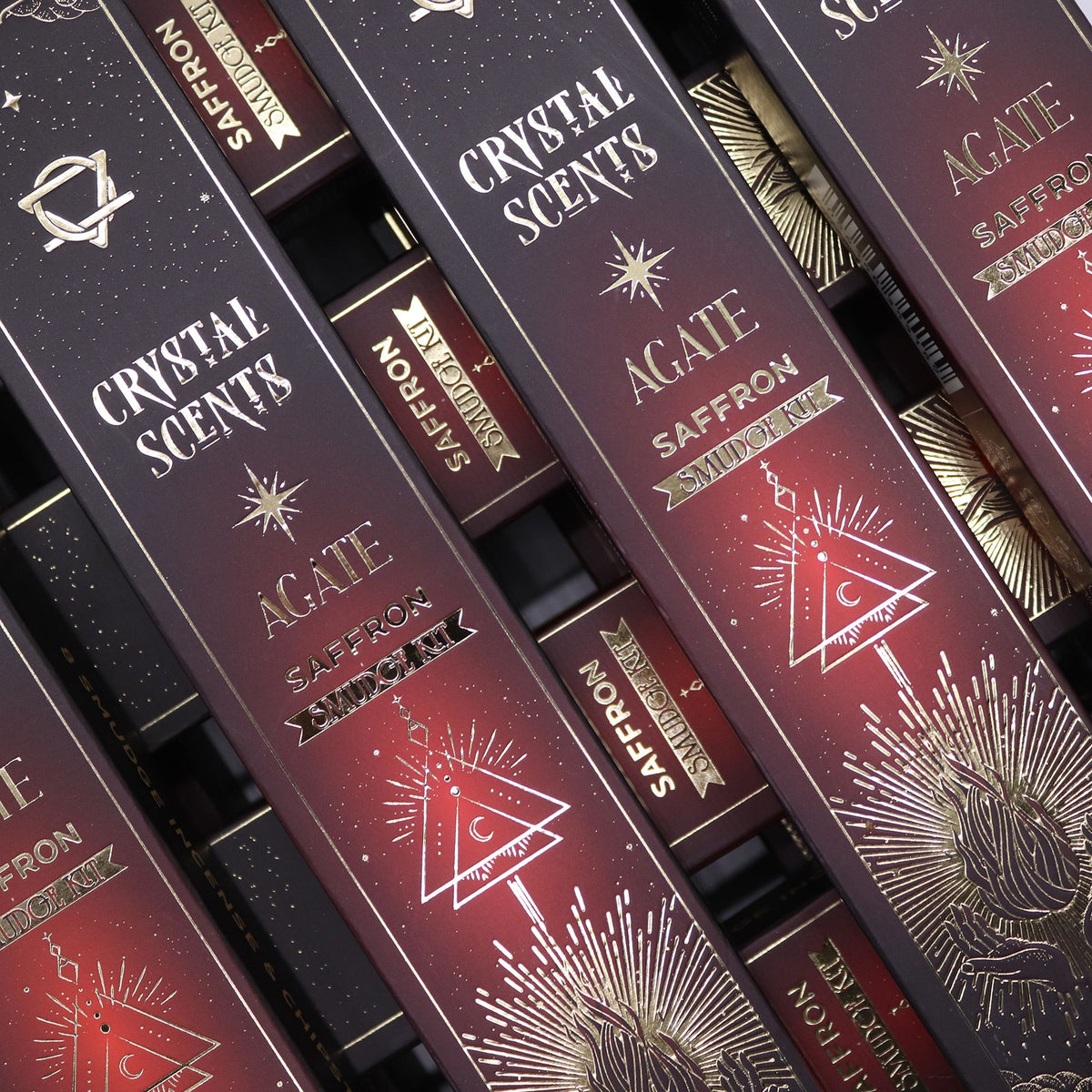 Räucherstäbchen Roter Achat Crystal Scents – Safran