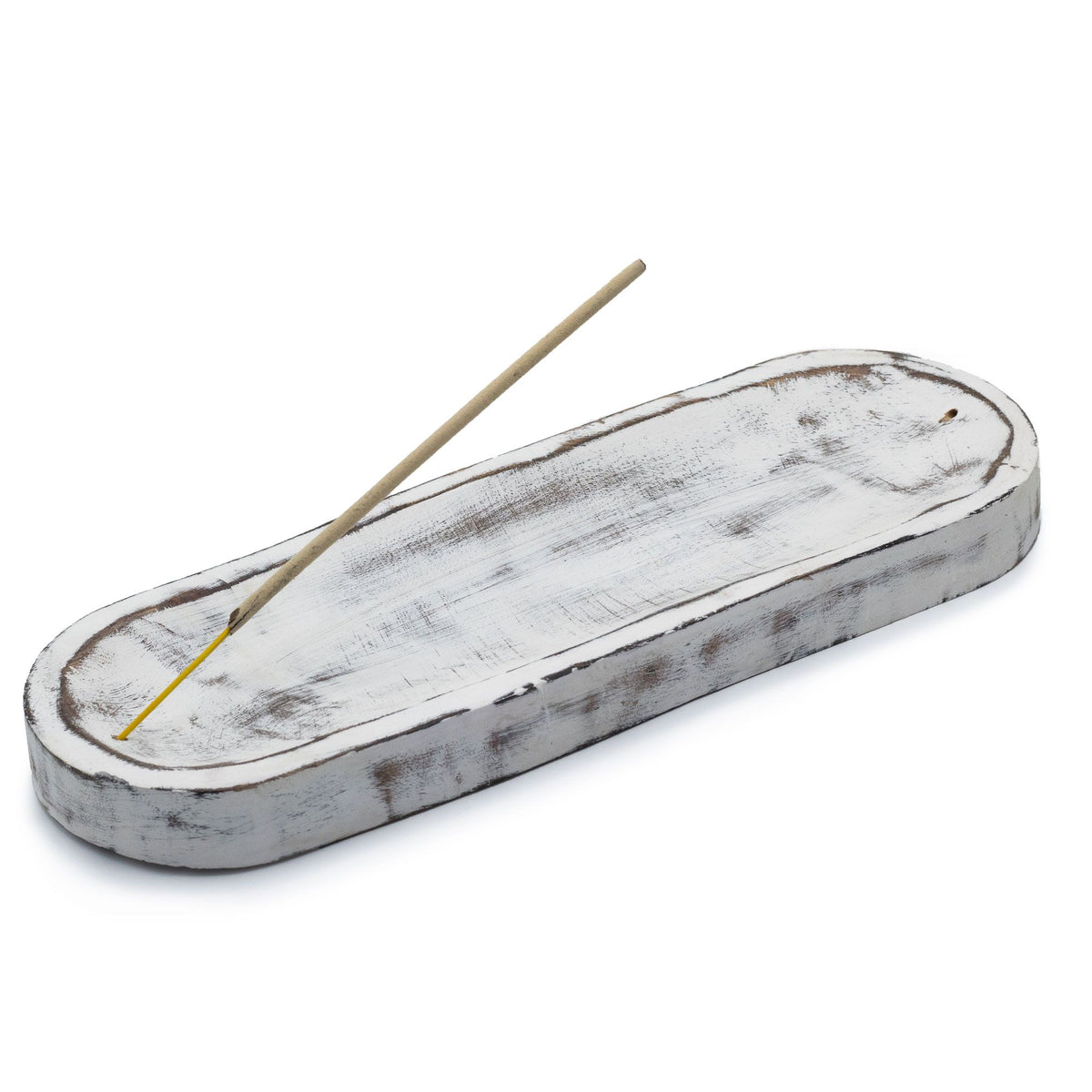 Große Räucherschale 30×10 cm – Whitewash