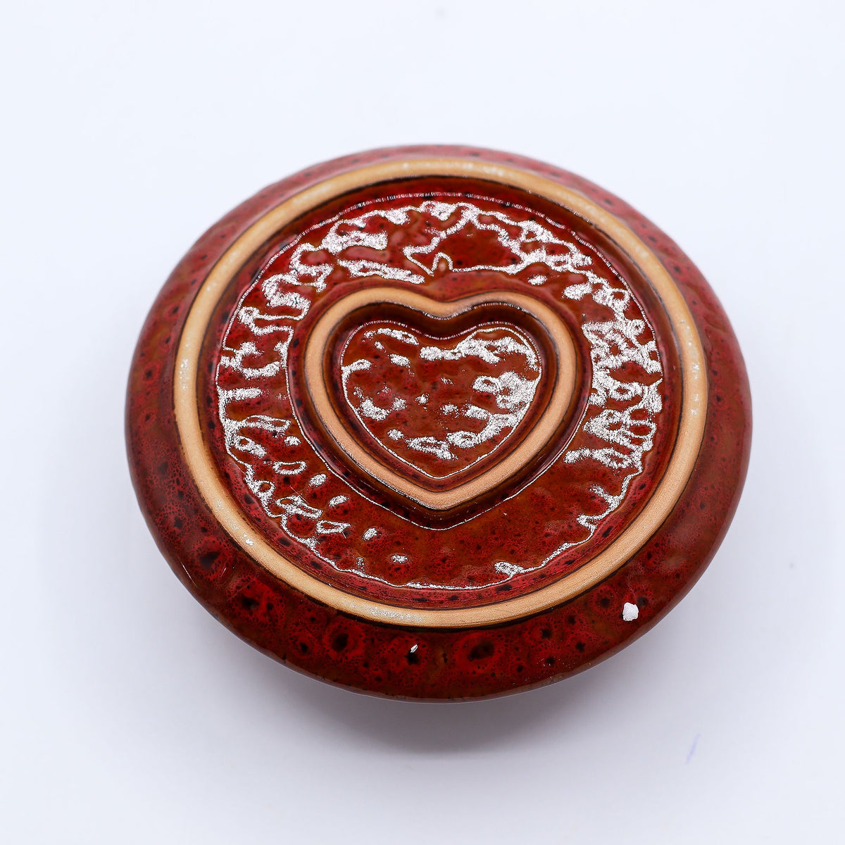 Palo-Santo- & Smudge-Halter – Mandala Rot mit Herz