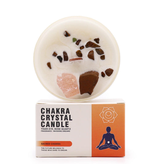 Chakra Kristallkerze – Sakralchakra
