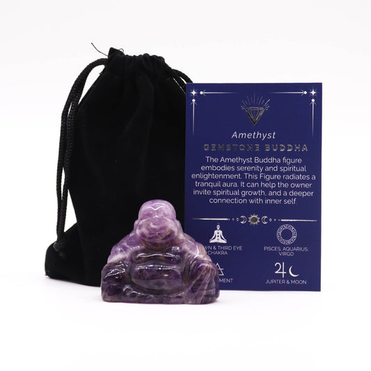 Großer Edelstein-Buddha – Amethyst 50×40×20 mm