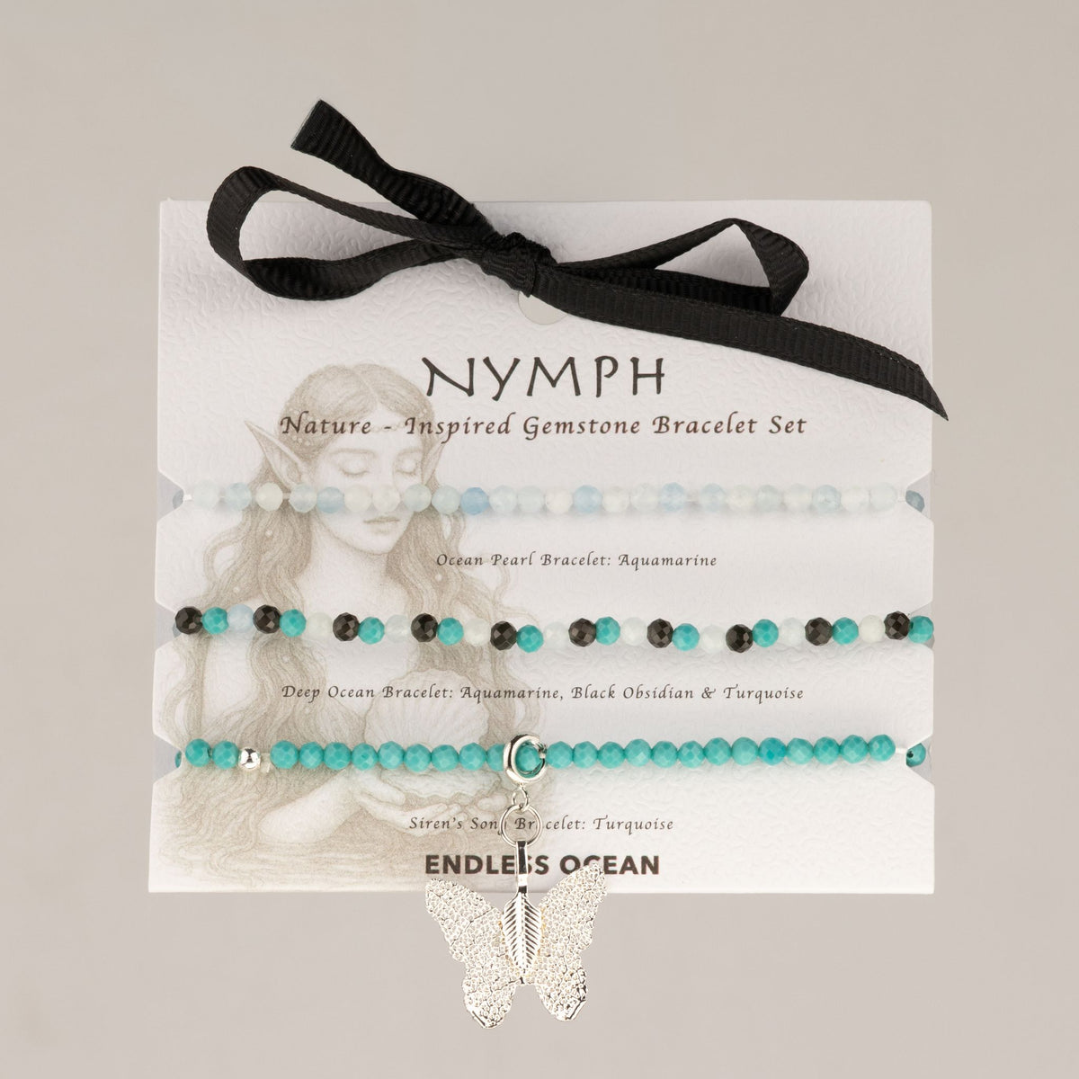 Edelstein-Armbandset Endless Ocean – 3-teilig, Nymph