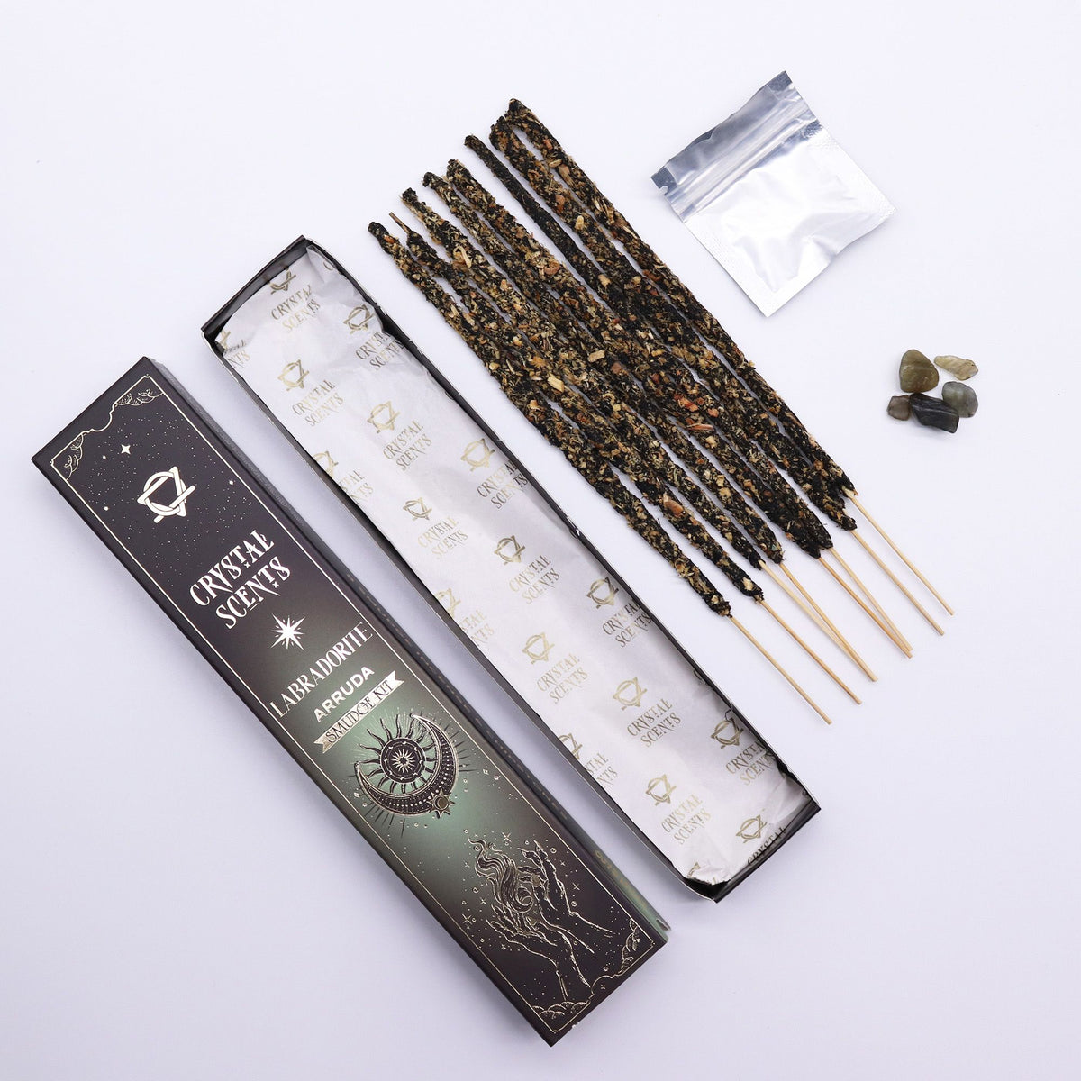 Räucherstäbchen Labradorit Crystal Scents – Arruda