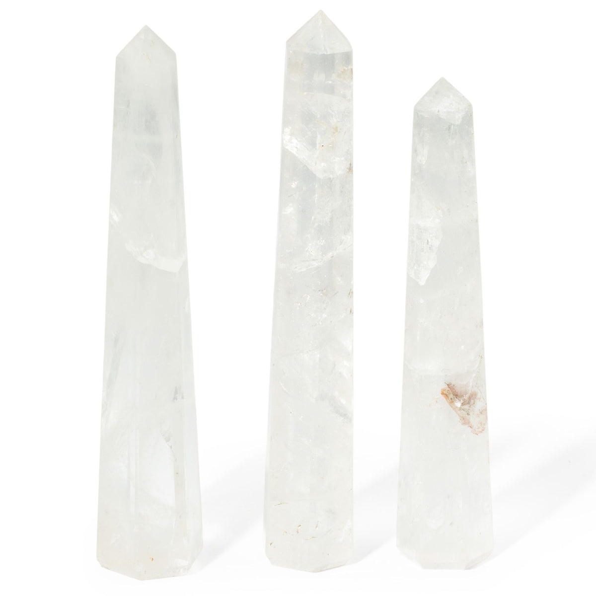 Sechsseitiger Edelstein-Obelisk ca. 17 cm – Bergkristall