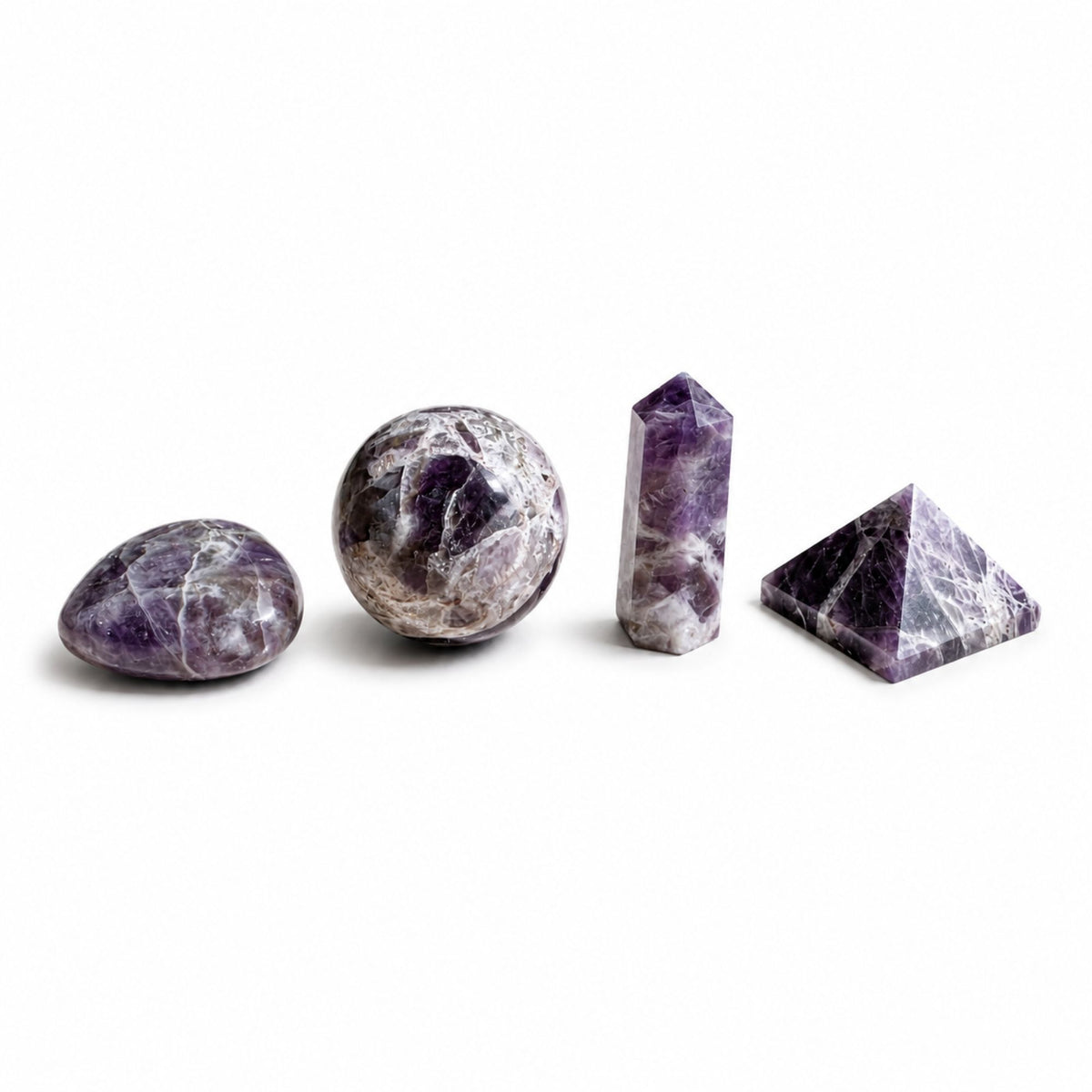 Vier Edelstein-Formen – Amethyst