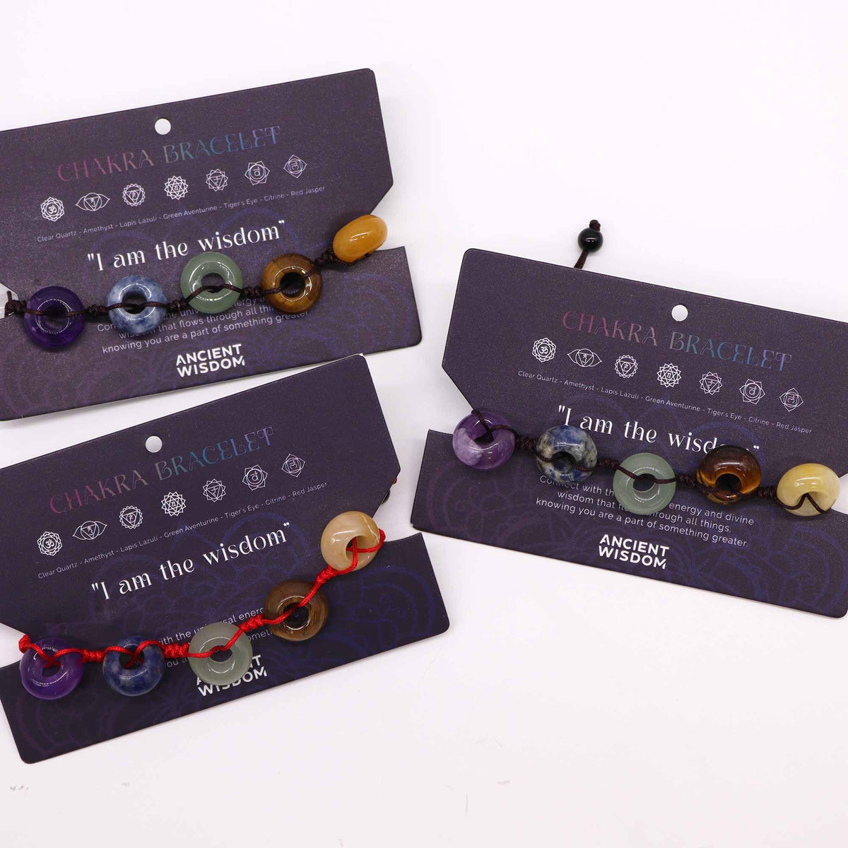Chakra-Armband mit Kugelperlen