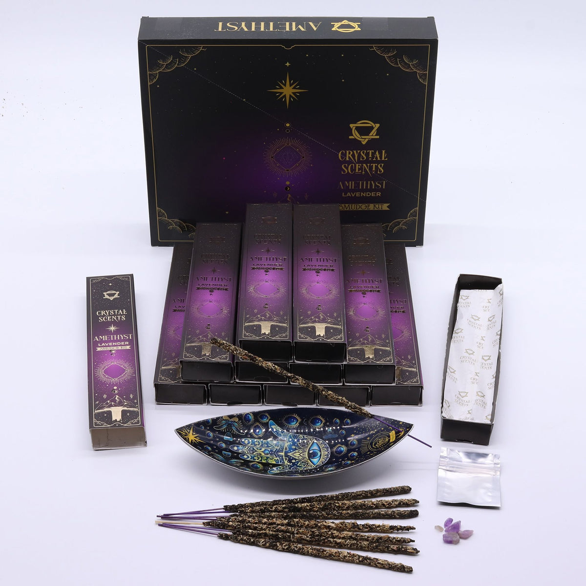 Räucherstäbchen Amethyst Crystal Scents – Lavendel