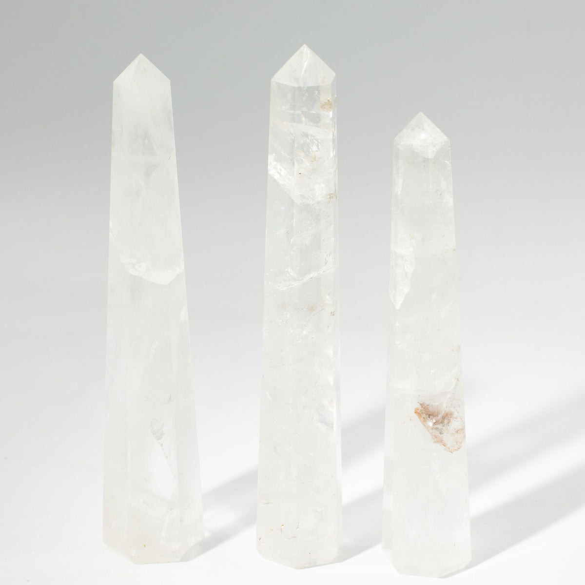Sechsseitiger Edelstein-Obelisk ca. 17 cm – Bergkristall