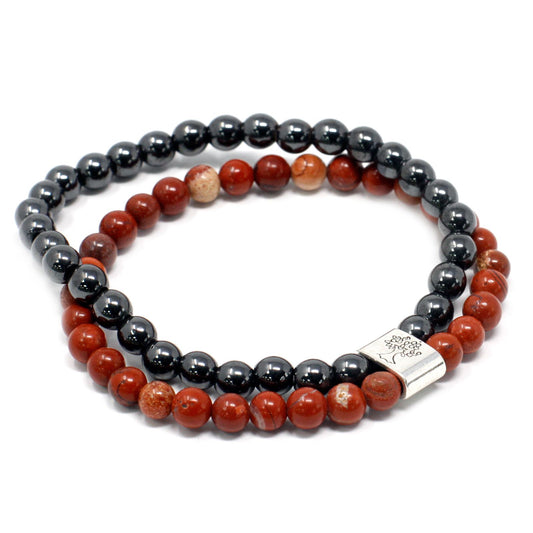Magnetisches Redstone-Armband – Edelsteinperlen