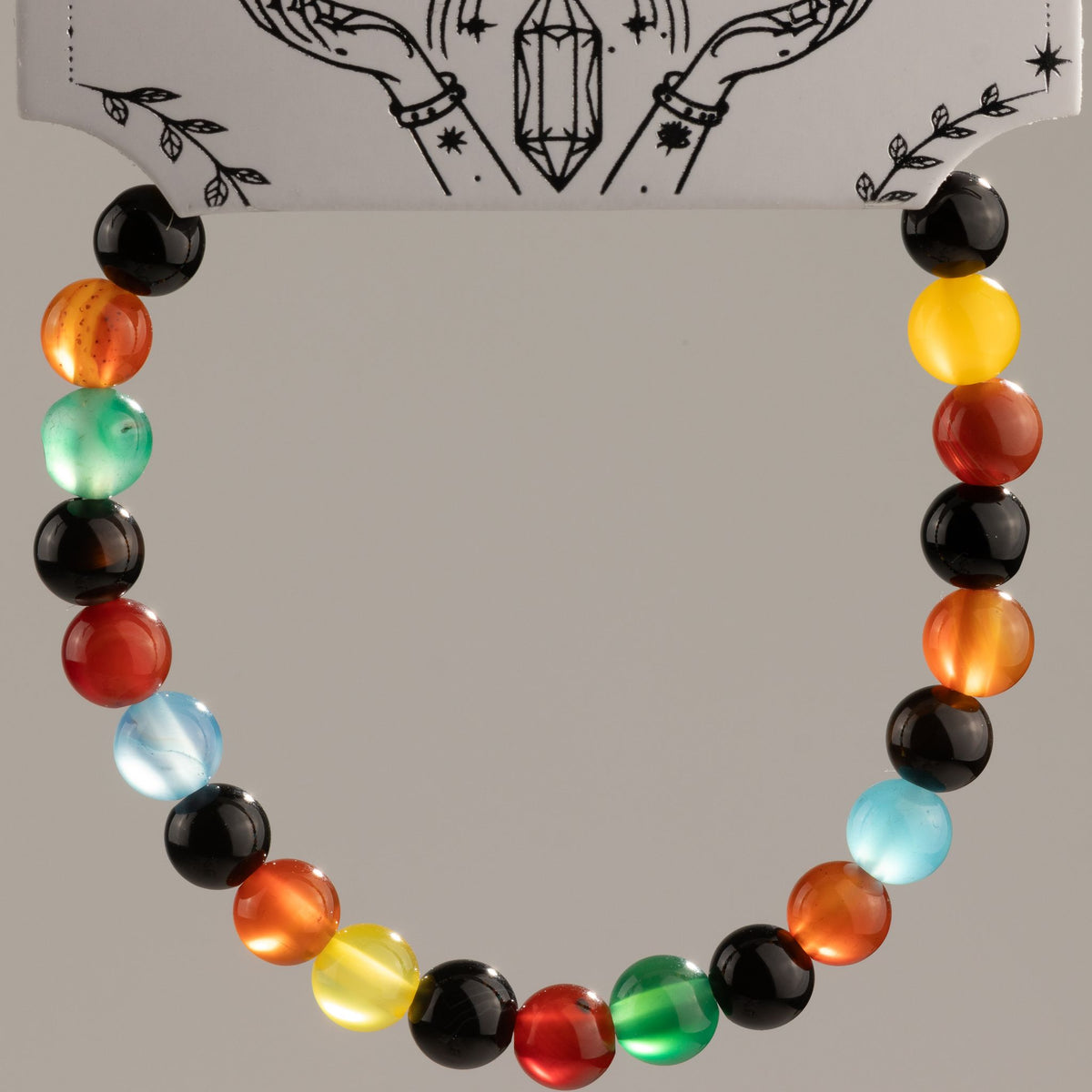 Rainbow Jade-Armband Petite – 6 mm Perlen, 17 cm