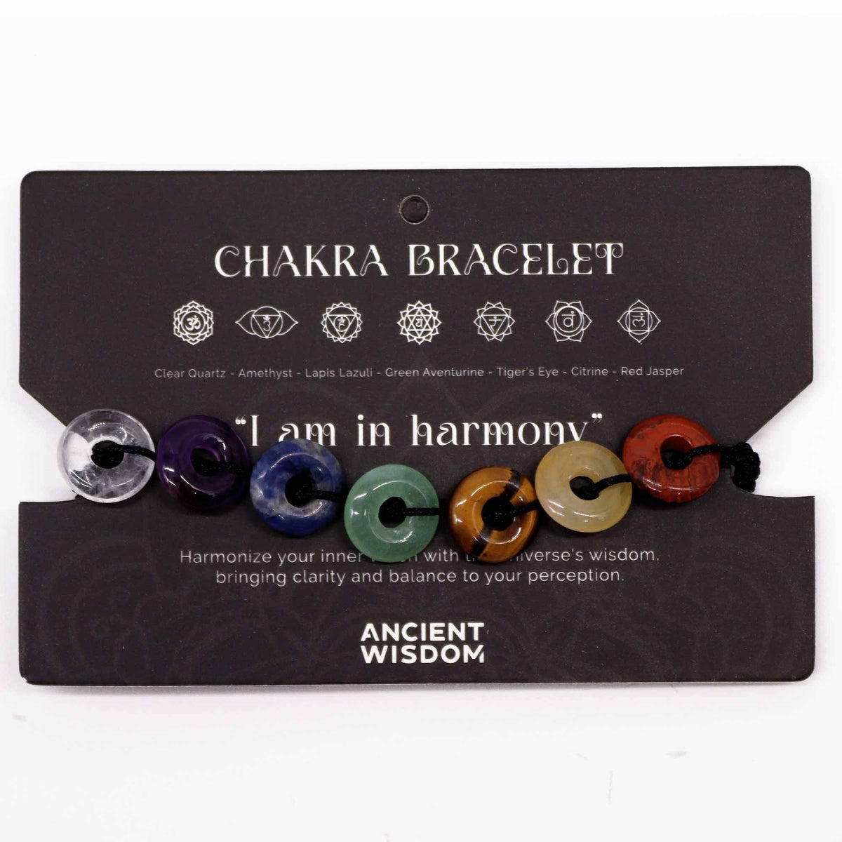 Chakra-Armband mit Mini-Donut-Perlen
