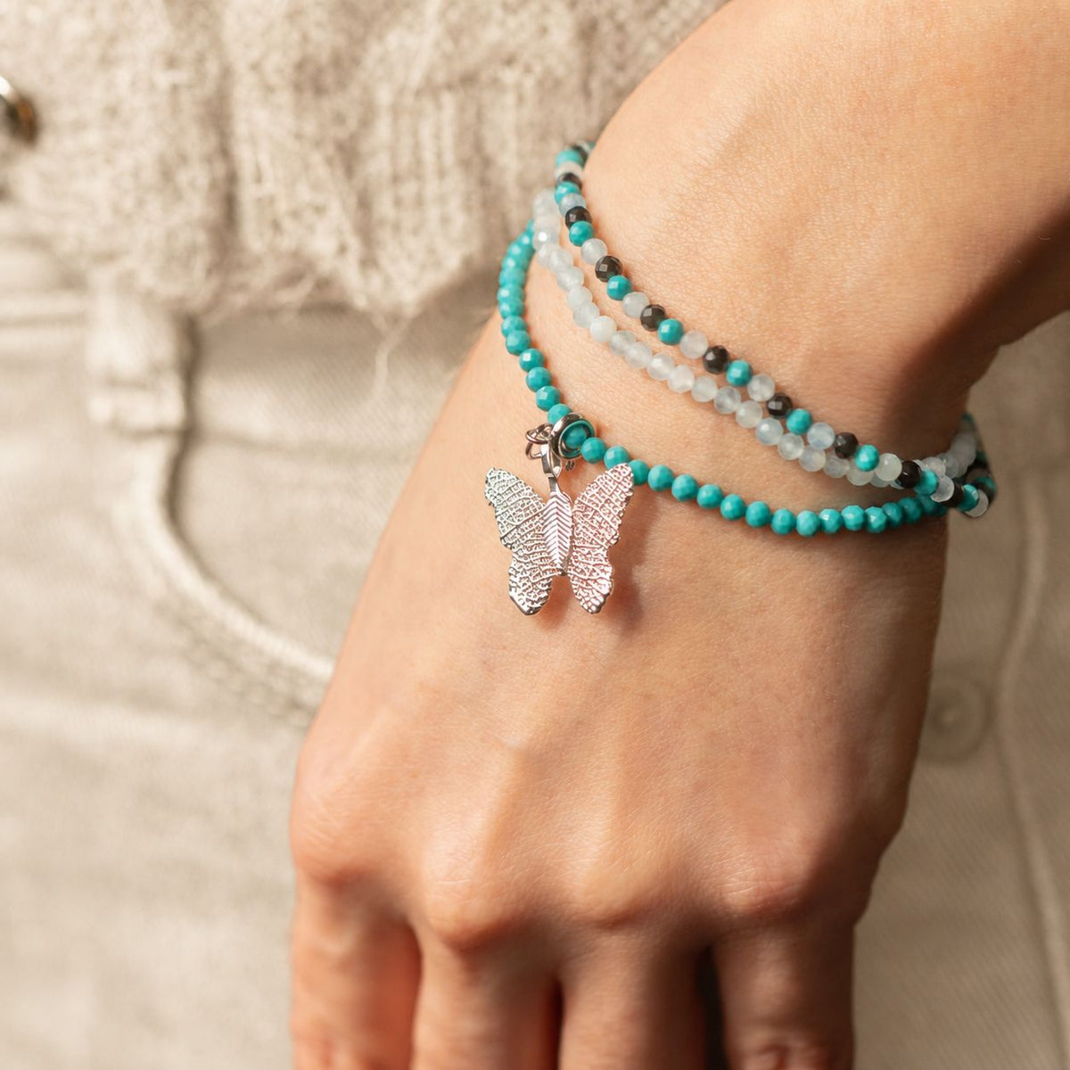 Edelstein-Armbandset Endless Ocean – 3-teilig, Nymph