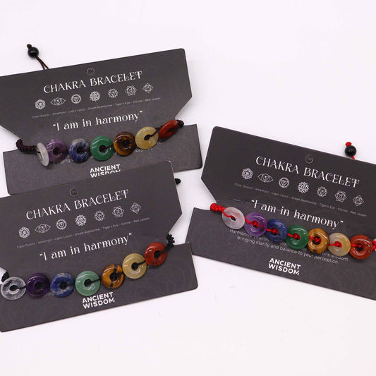 Chakra-Armband mit Mini-Donut-Perlen