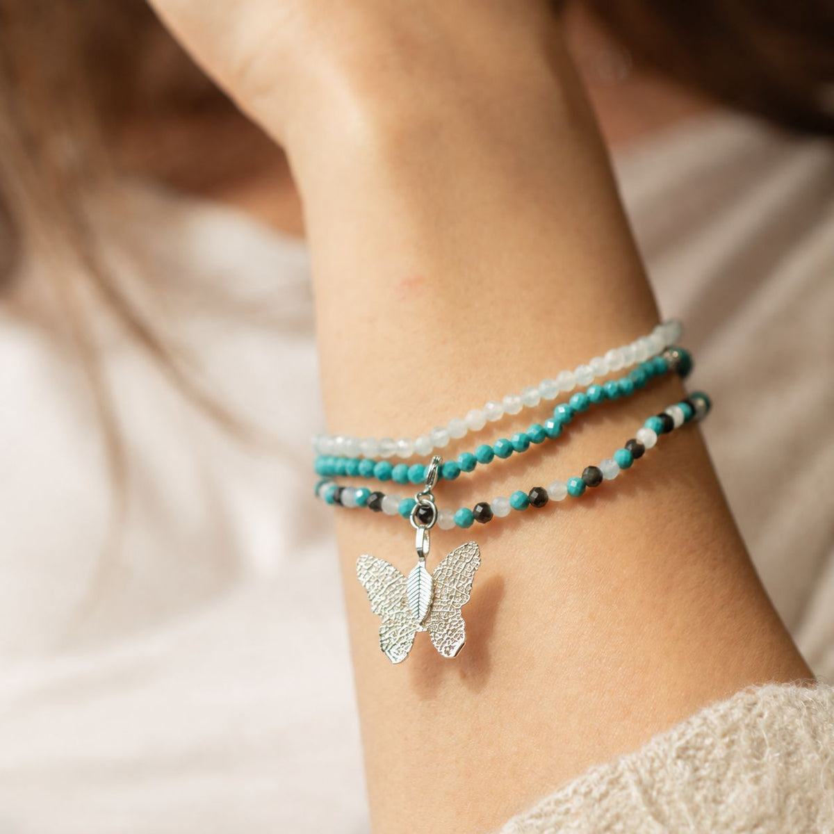 Edelstein-Armbandset Endless Ocean – 3-teilig, Nymph