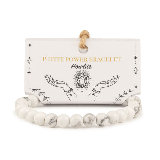 Howlith-Armband Petite – 6 mm Perlen, 17 cm