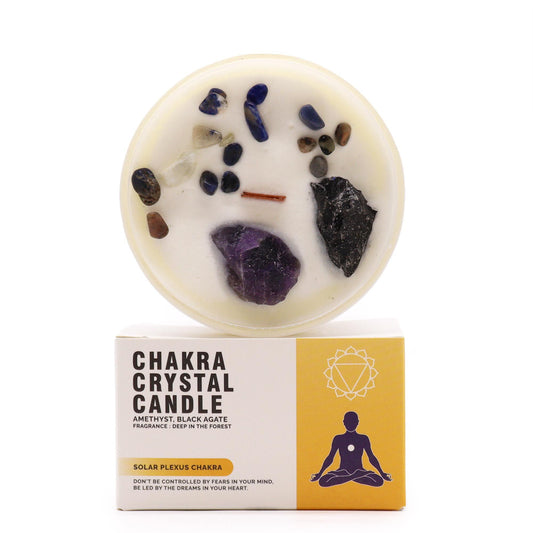 Chakra Kristallkerze – Solarplexus-Chakra
