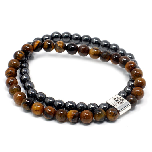 Magnetisches Tigerauge-Armband – Edelsteinperlen