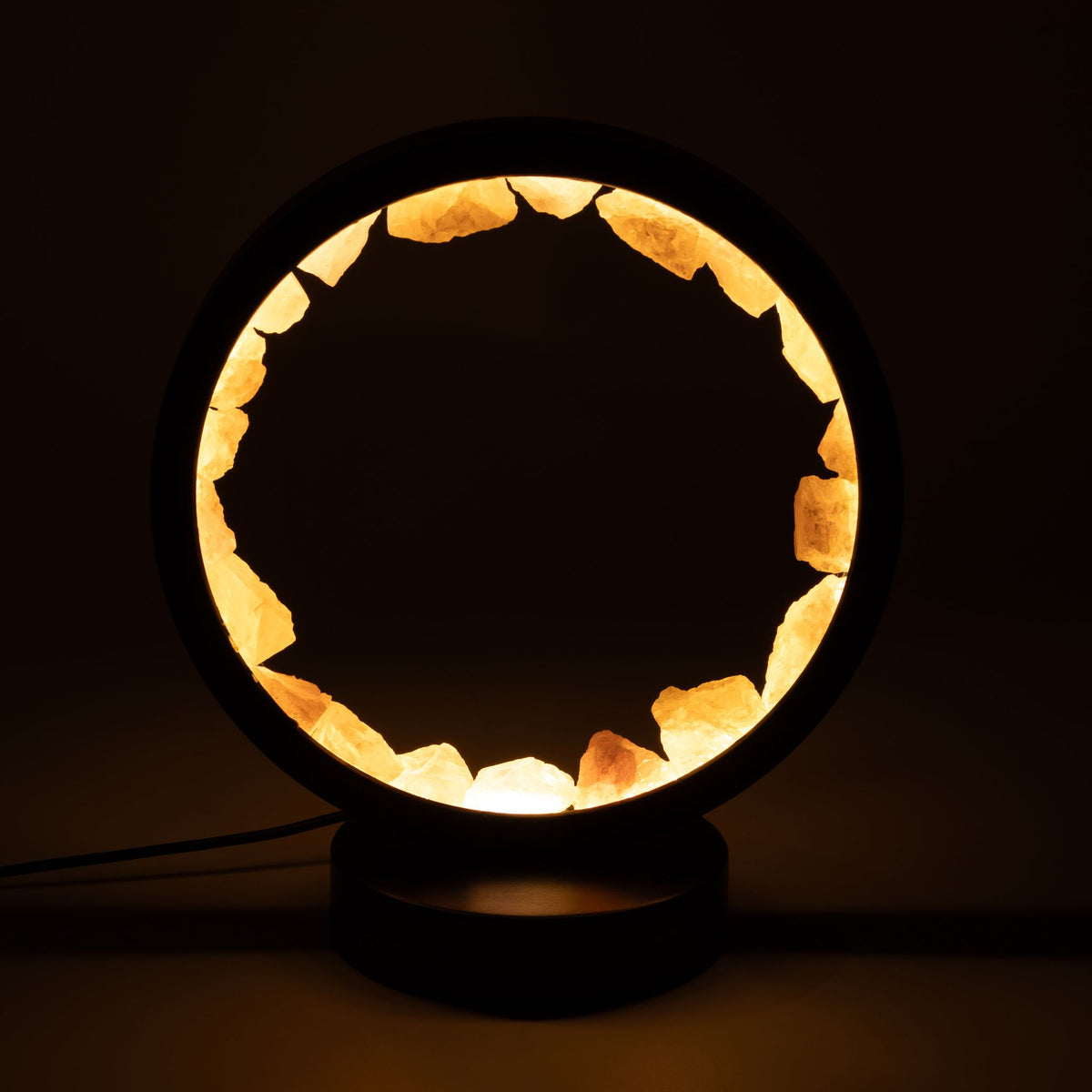 Edelstein Halo Lampe – Zen Body – Rosenquarz
