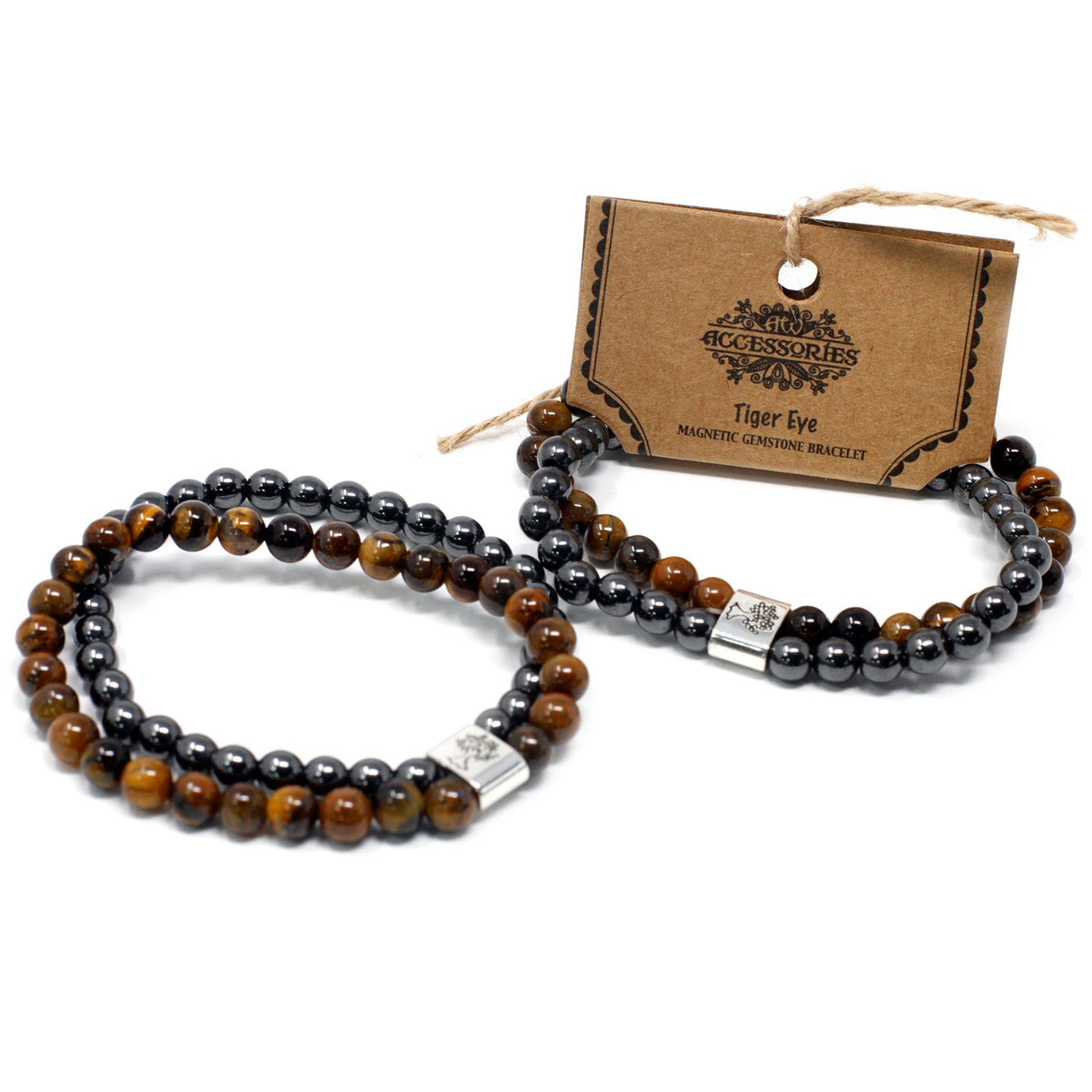 Magnetisches Tigerauge-Armband – Edelsteinperlen