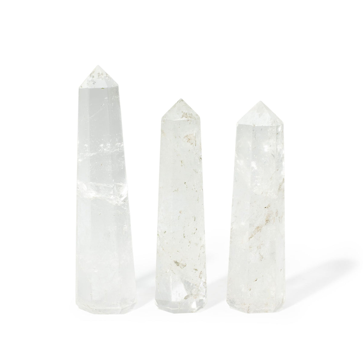 Sechsseitiger Edelstein-Obelisk ca. 11 cm – Bergkristall