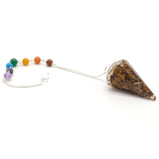 Orgonit Chakra Pendel – Tigerauge
