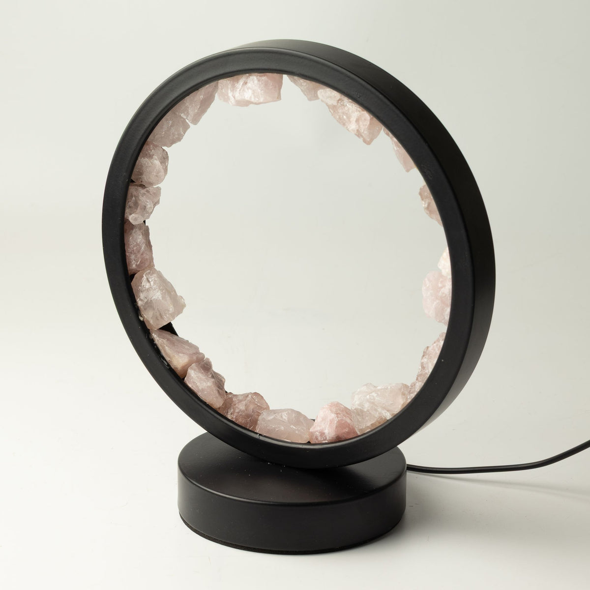 Edelstein Halo Lampe – Zen Body – Rosenquarz