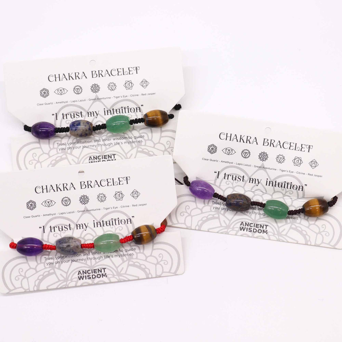Chakra-Armband mit Perlen