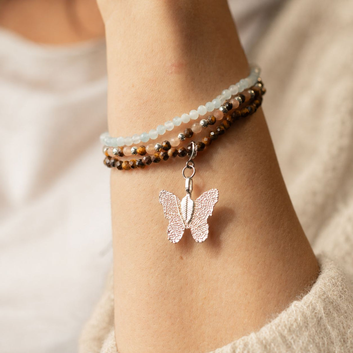 Edelstein-Armbandset Sea Sunset – 3-teilig, Nymph