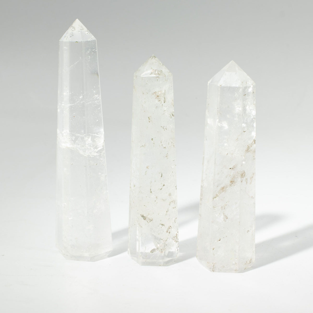 Sechsseitiger Edelstein-Obelisk ca. 11 cm – Bergkristall