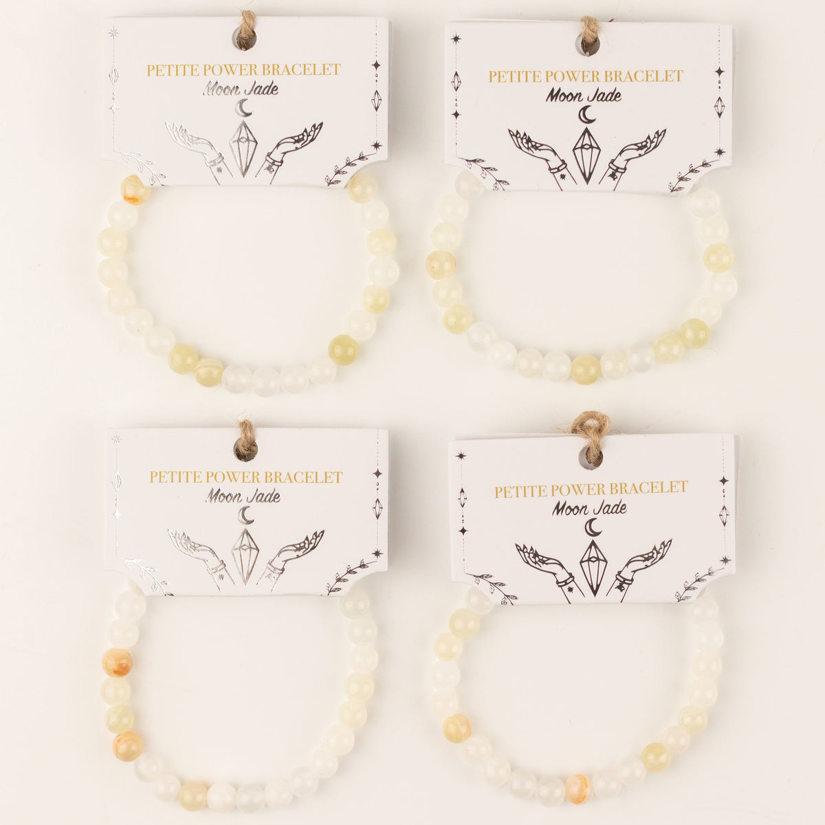 Moon Jade-Armband Petite – 6 mm Perlen, 17 cm