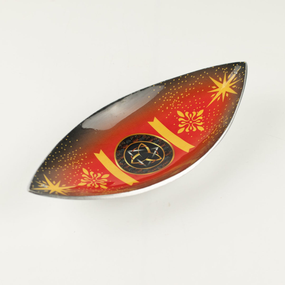 Emaille-Räucherschale Triquetra
