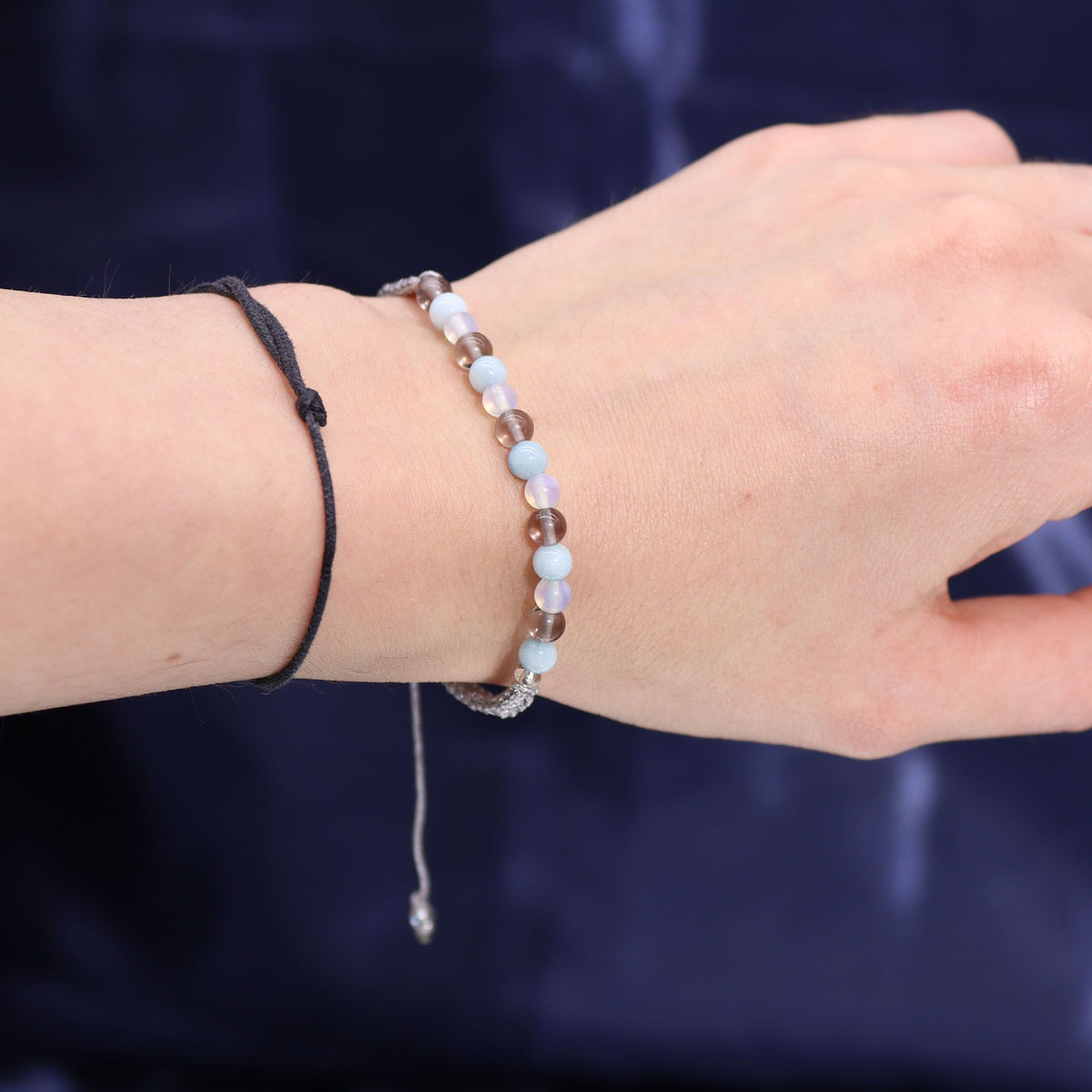 Sternzeichen Kristallkerze mit Edelstein-Armband – Krebs