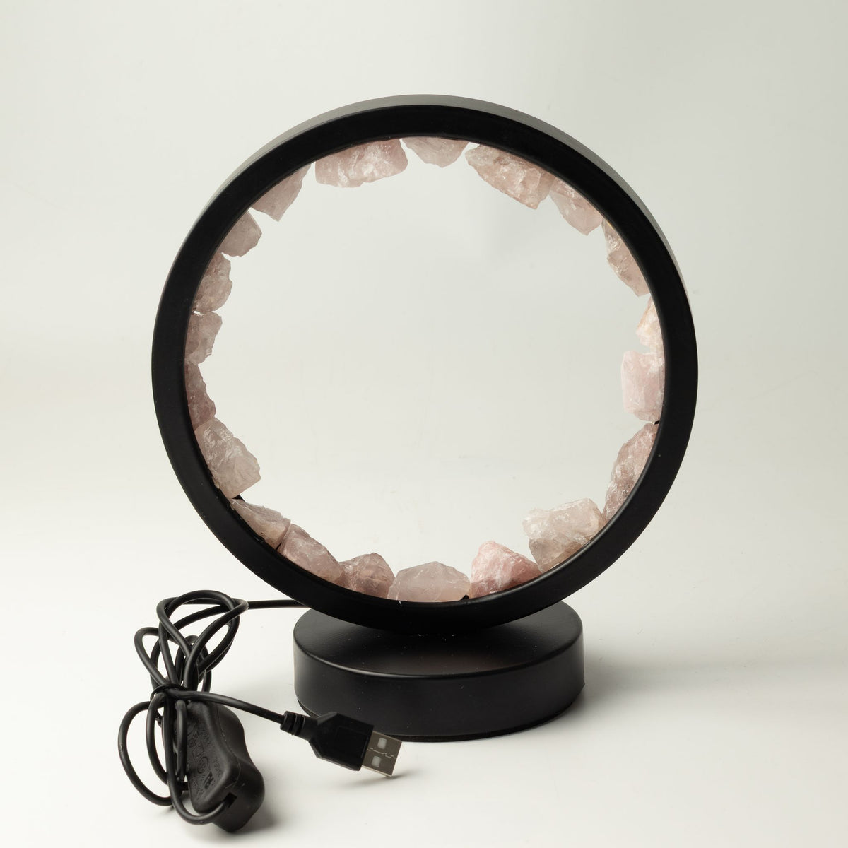 Edelstein Halo Lampe – Zen Body – Rosenquarz