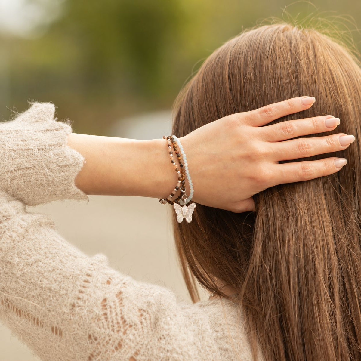Edelstein-Armbandset Sea Sunset – 3-teilig, Nymph