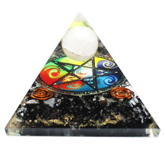Orgonit Pyramide 70 mm – Midnight Pentagon