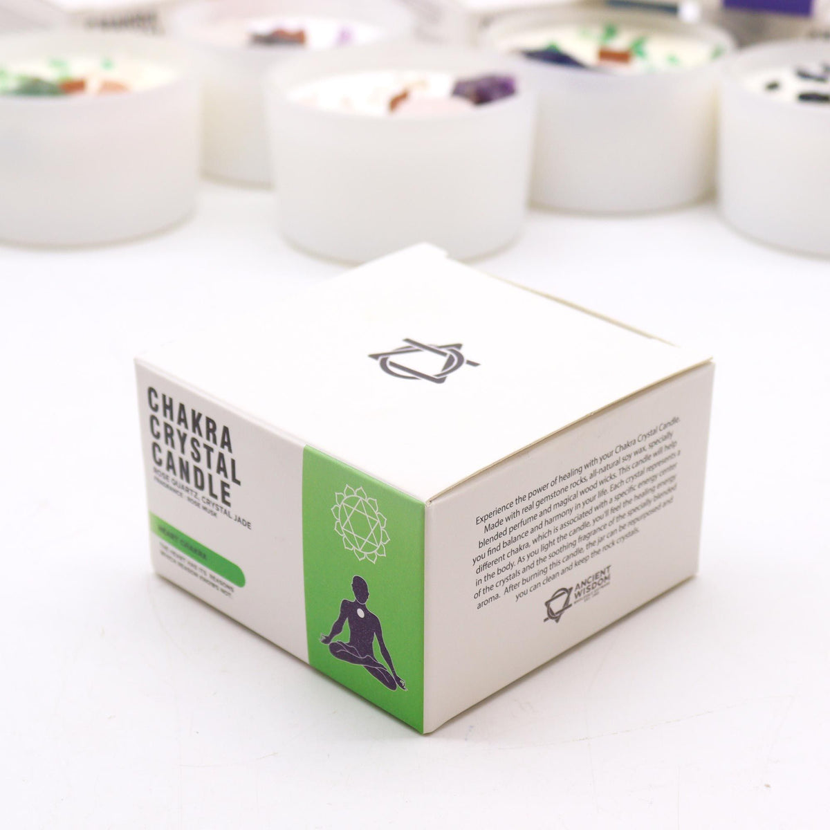 Chakra Kristallkerze – Herzchakra