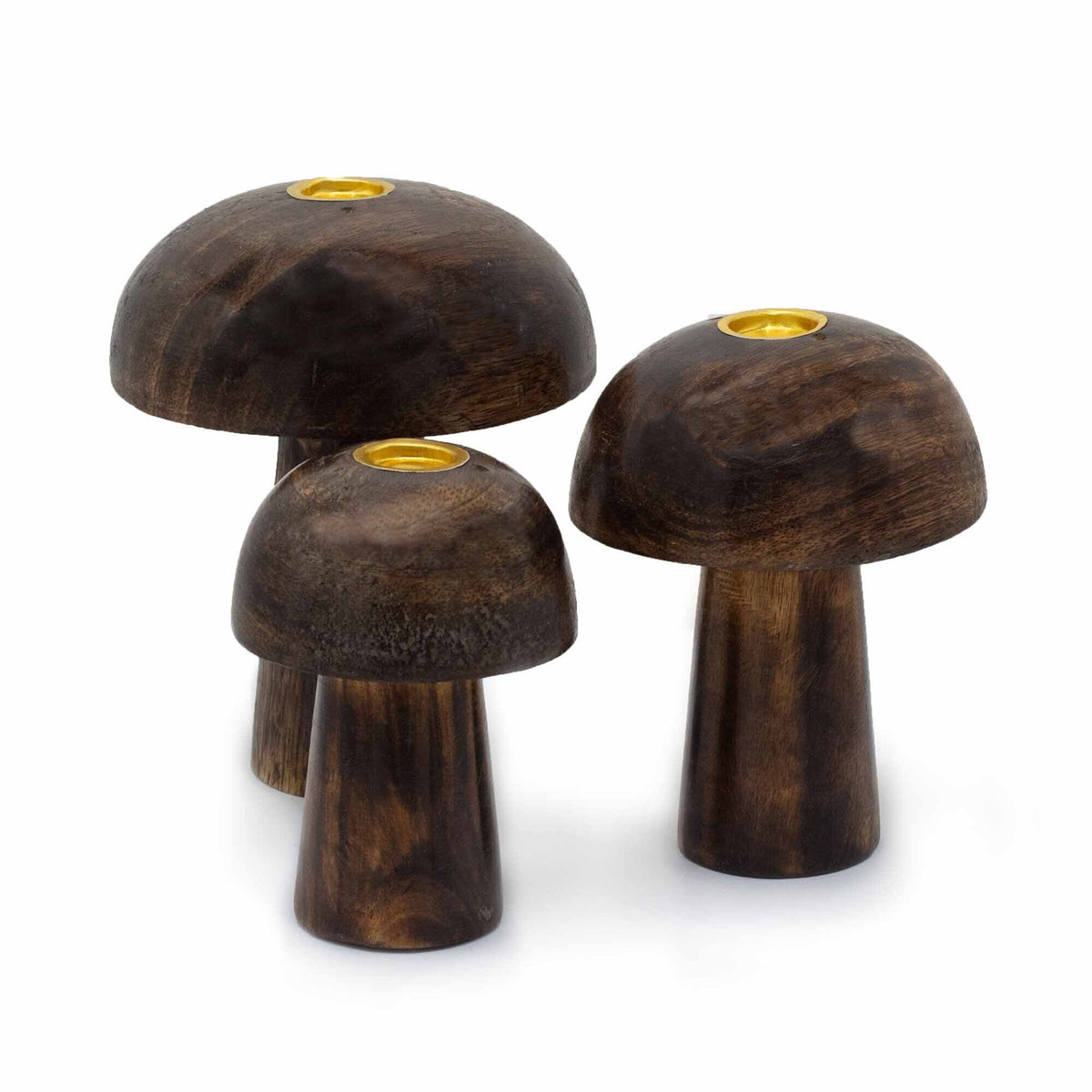 Räucherkegel-Pilze – Set 3-teilig (10 / 9 / 8 cm)