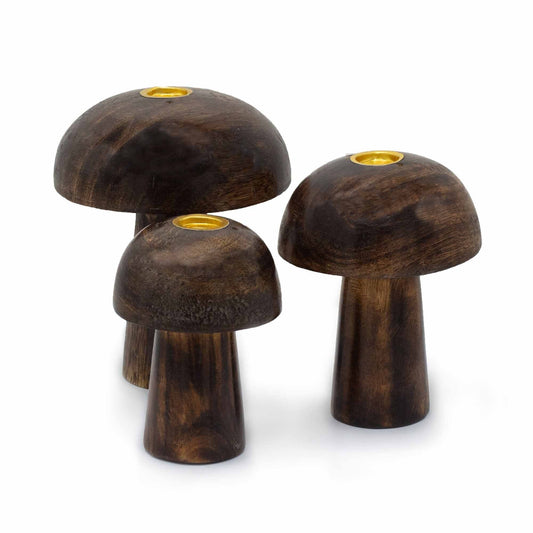 Räucherkegel-Pilze – Set 3-teilig (10 / 9 / 8 cm)