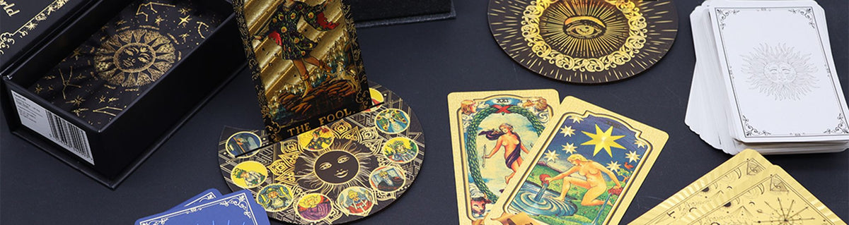 Rosa Tarot-Geschenkset mit Rubinfolie – mit Booklet