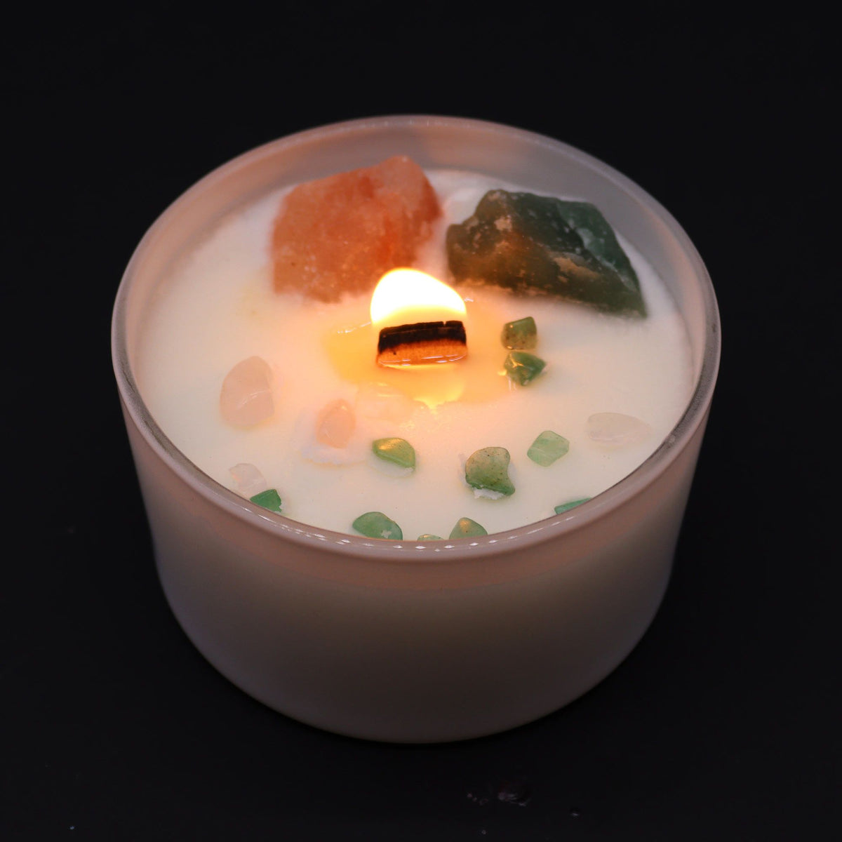 Chakra Kristallkerze – Herzchakra